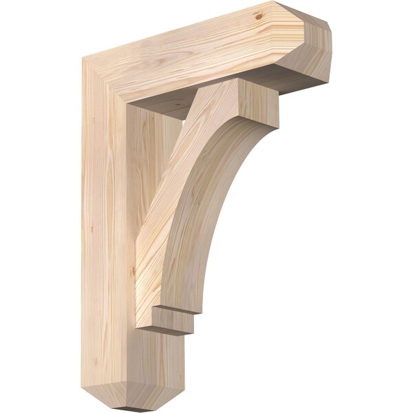 Ekena Millwork Imperial Craftsman Smooth Bracket w/ Offset Brace, Douglas Fir, 7 1/2"W x 24"D x 32"H BKT0806X24X32IMP04SDF - main